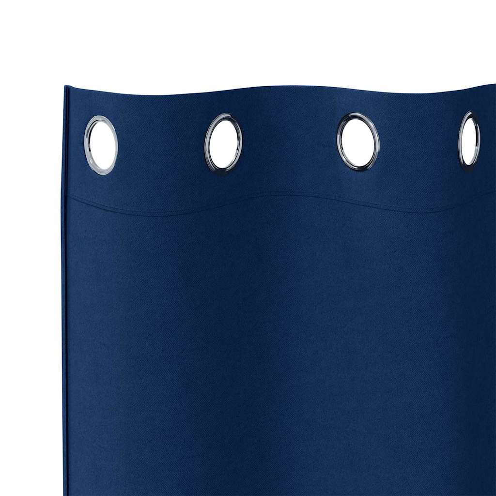 Cortinas opacas com cortinas Azul Escuro Poliéster