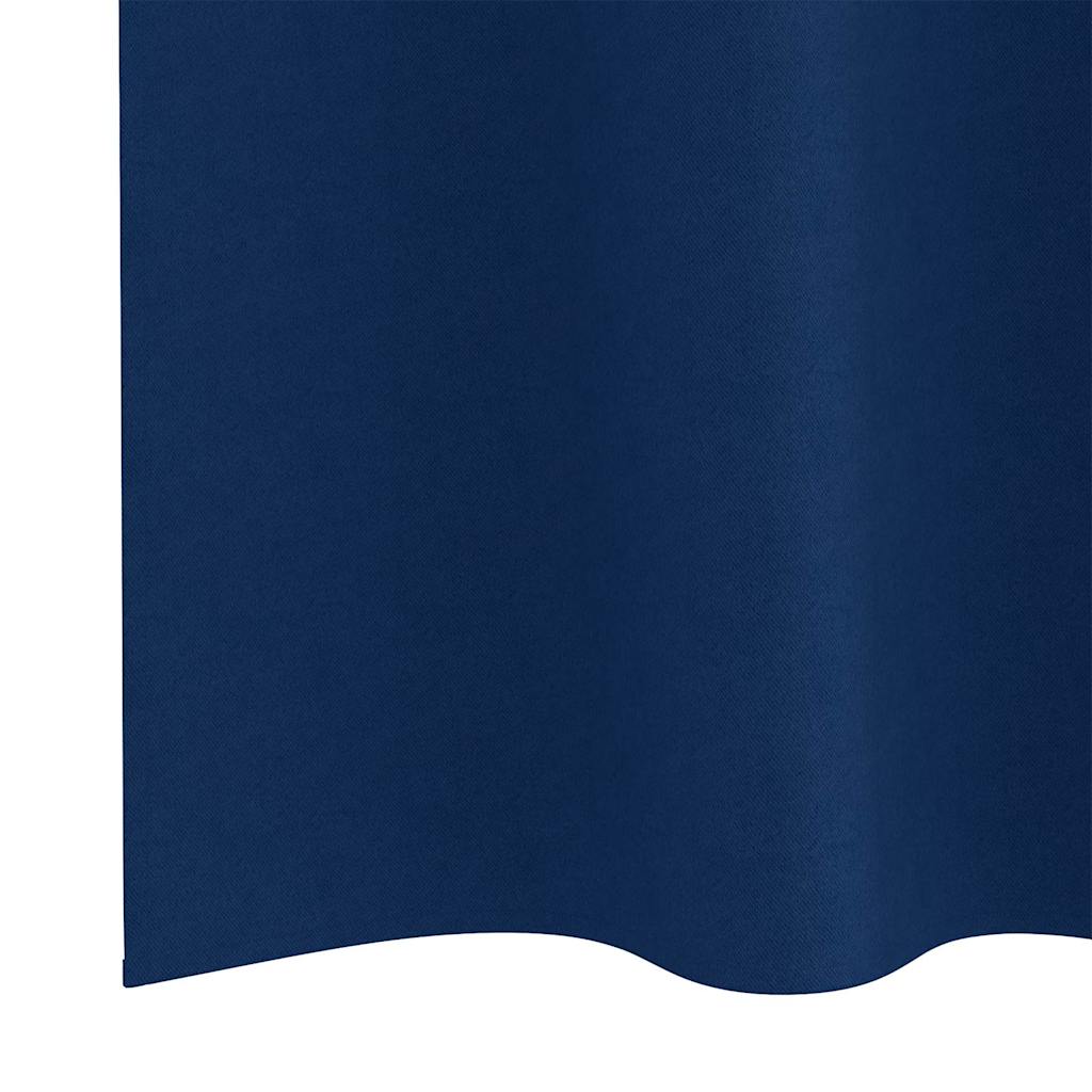 Cortinas opacas com cortinas Azul Escuro Poliéster