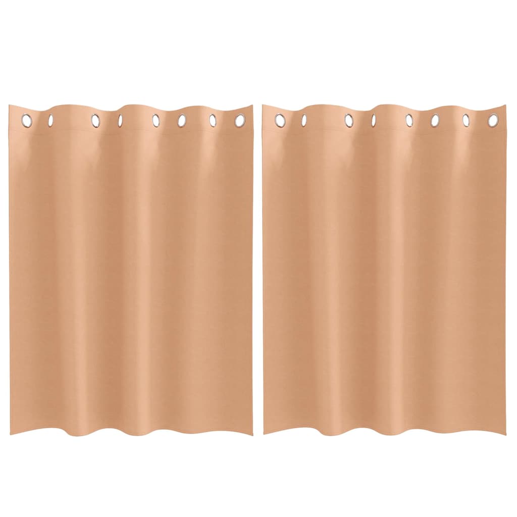 Cortinas opacas com cortinas Marrom Claro Poliéster