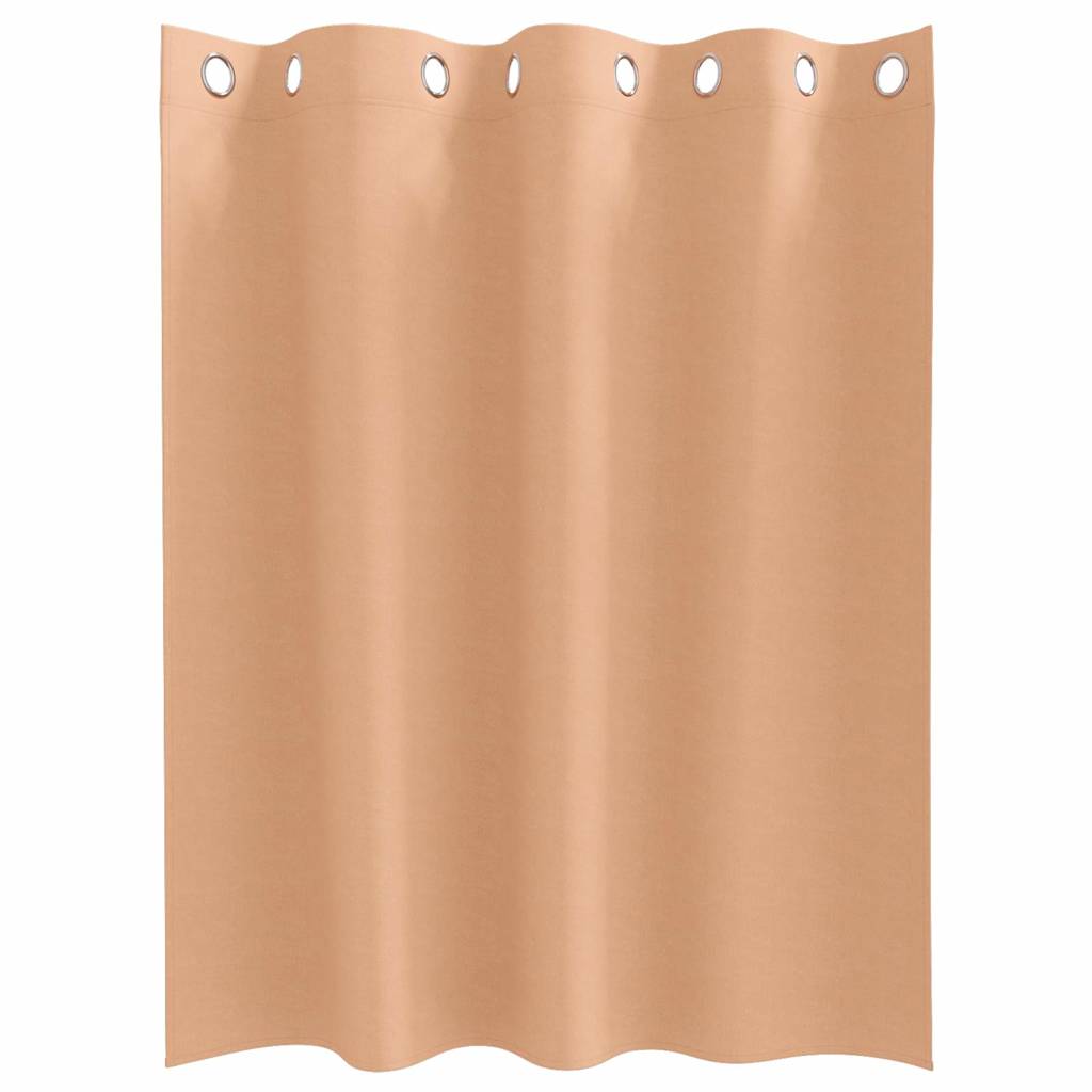 Cortinas opacas com cortinas Marrom Claro Poliéster
