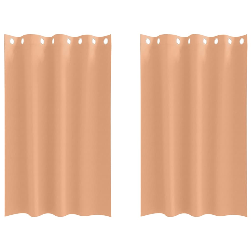 Cortinas opacas com cortinas Marrom Claro Poliéster