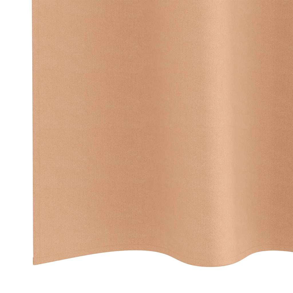 Cortinas opacas com cortinas Marrom Claro Poliéster