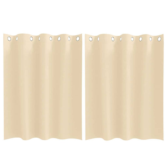 Cortinas Blackout com Argolas 2 pcs Creme 140 x 140 cm