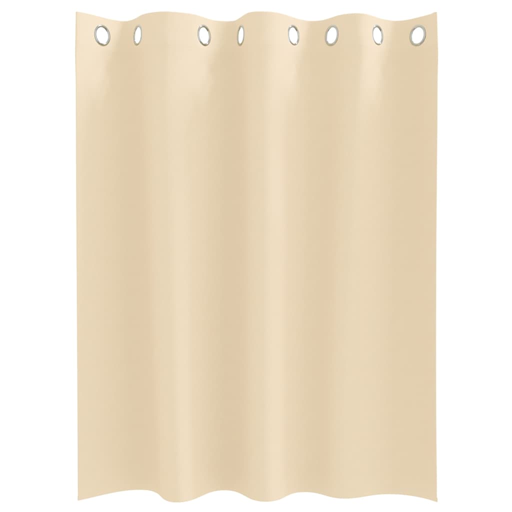 Cortinas opacas com cortinas Creme Poliéster