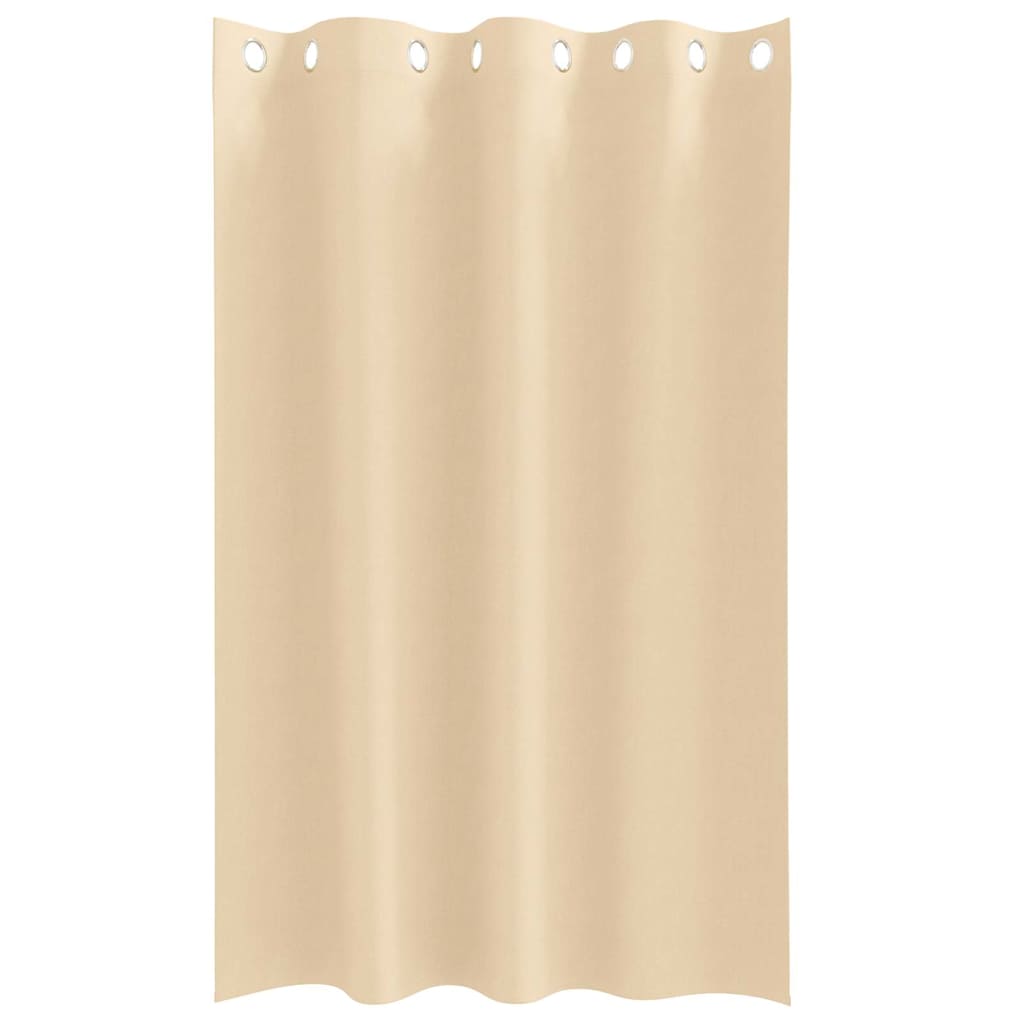 Cortinas opacas com cortinas Creme Poliéster