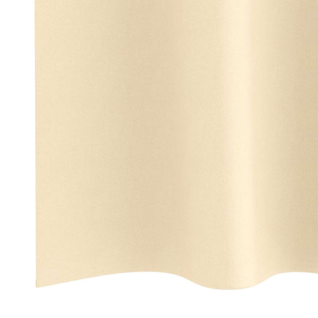 Cortinas opacas com cortinas Creme Poliéster