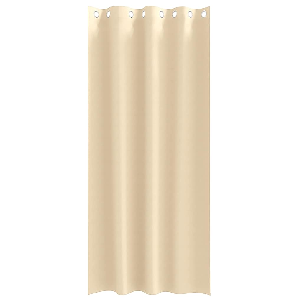 Cortinas opacas com cortinas Creme Poliéster