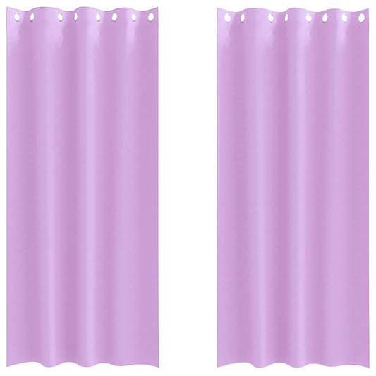 Cortinas Blackout com Argolas 2 pcs Roxo 245 x 140 cm Poliéster