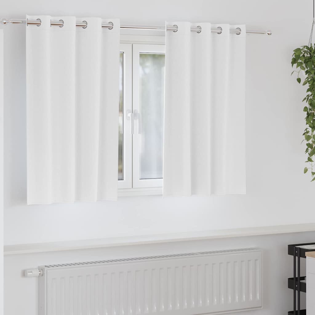 Cortinas opacas com cortinas Branco Puro Poliéster