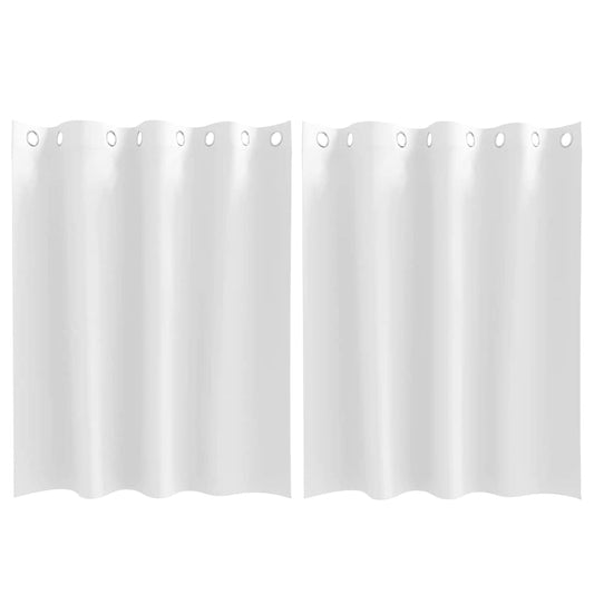 Cortinas Blackout com Argolas 2 pcs Branco Puro 140 x 140 cm