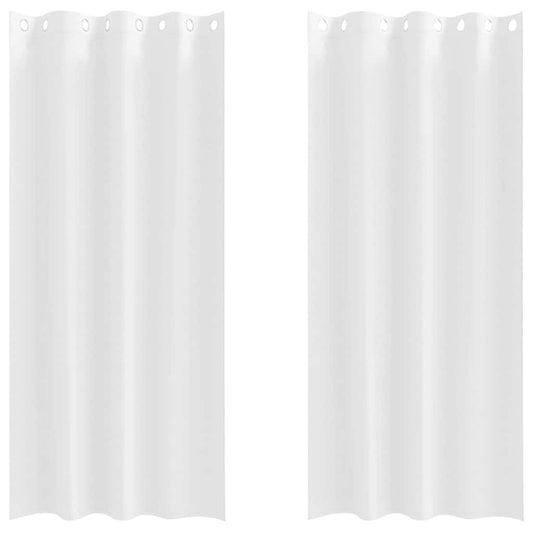 Cortinas Blackout com Argolas 2 pcs Branco Puro 245 x 140 cm