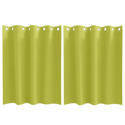 Cortinas Blackout com Argolas 2 pcs Verde 140 x 140 cm