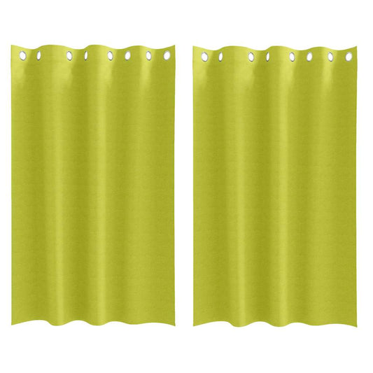 Cortinas Blackout com Argolas 2 pcs Verde 175 x 140 cm