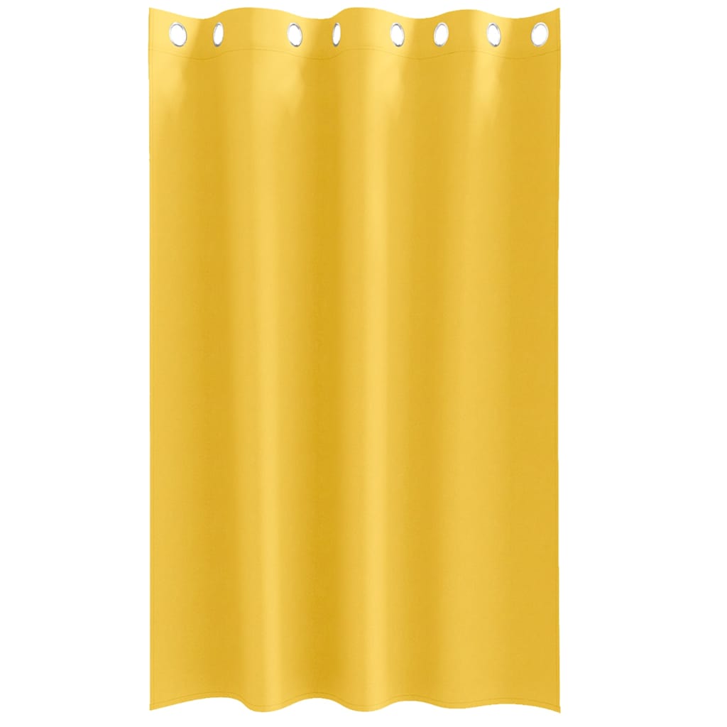 Cortinas opacas com cortinas Amarelo Mostarda Poliéster