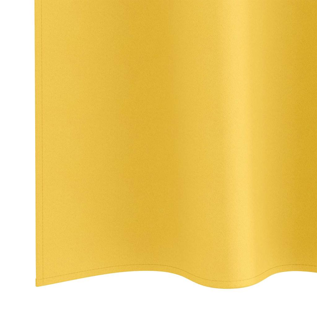 Cortinas opacas com cortinas Amarelo Mostarda Poliéster