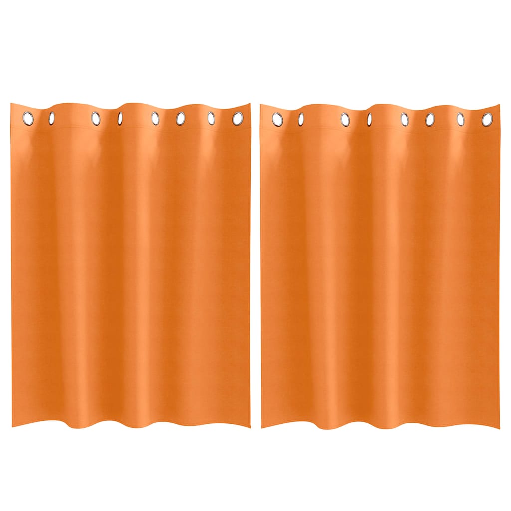 Cortinas opacas com cortinas Bright Orange Poliéster