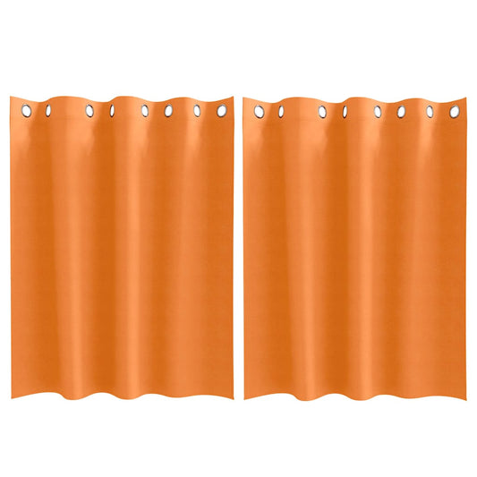 Cortinas Blackout com Argolas 2 pcs Laranja Brilhante