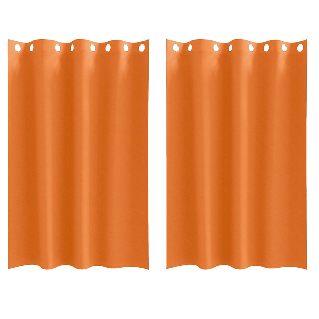 Cortinas opacas com cortinas Bright Orange Poliéster