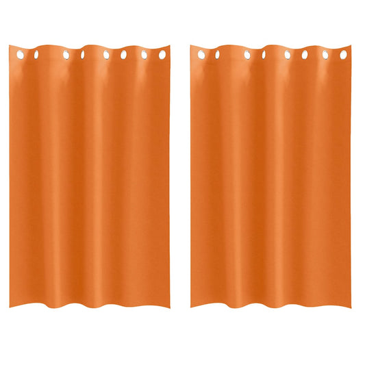 Cortinas Blackout com Argolas 2 pcs Laranja Brilhante