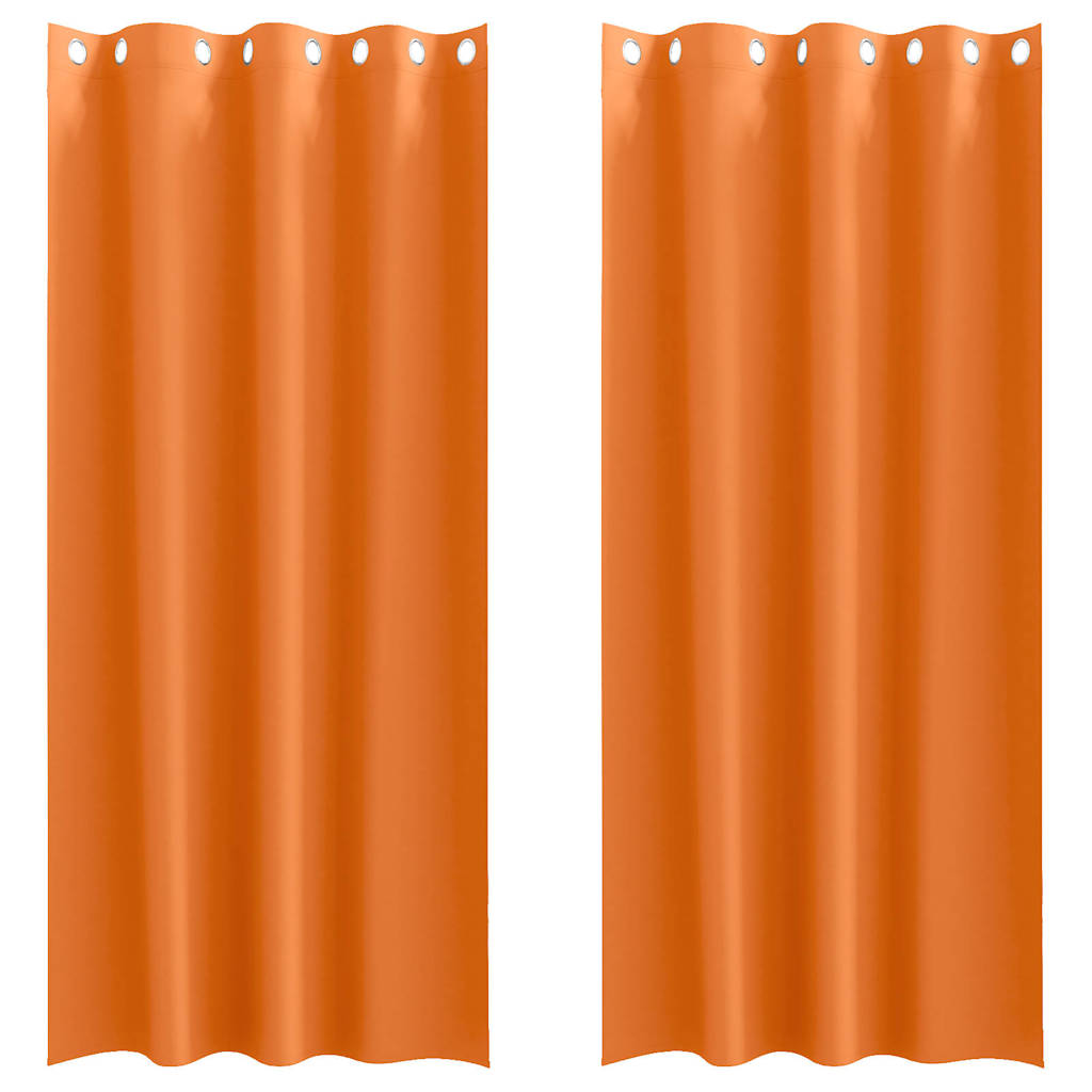 Cortinas opacas com cortinas Bright Orange Poliéster