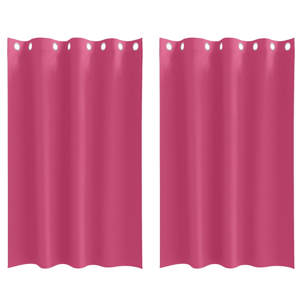 Cortinas opacas com cortinas Bright Pink Poliéster