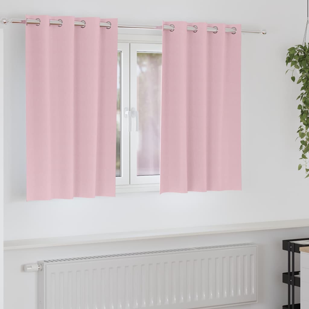 Cortinas opacas com cortinas Rosa bebé Poliéster