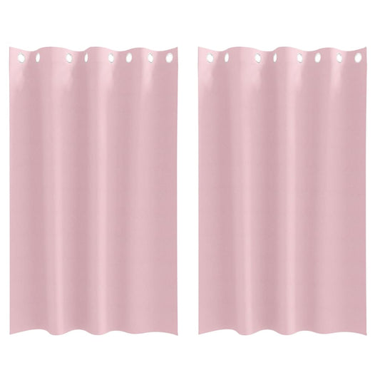 Cortinas Blackout com Argolas 2 pcs Rosa bebé 175 x 140 cm