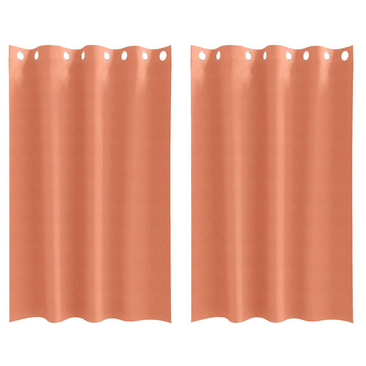 Cortinas Blackout com Argolas 2 pcs Terracota 175 x 140 cm