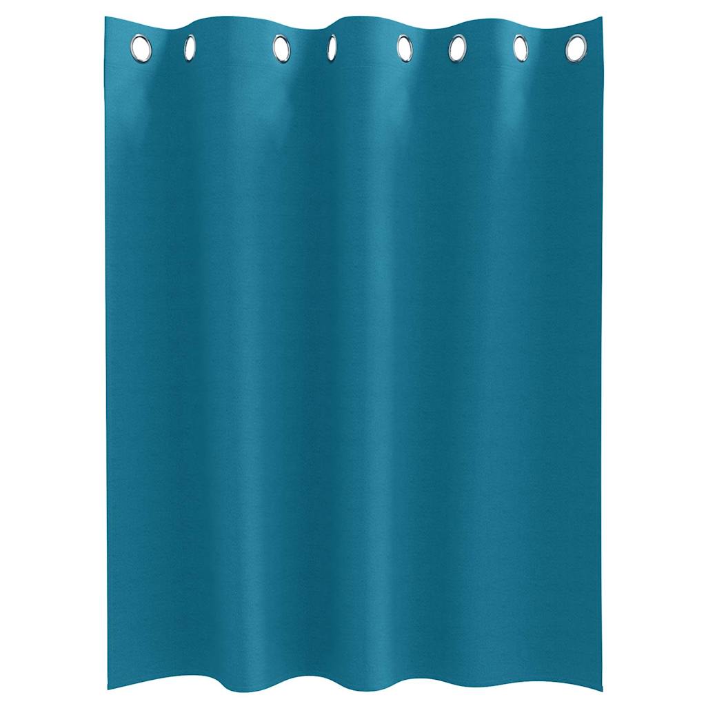 Cortinas opacas com cortinas Turquesa Poliéster