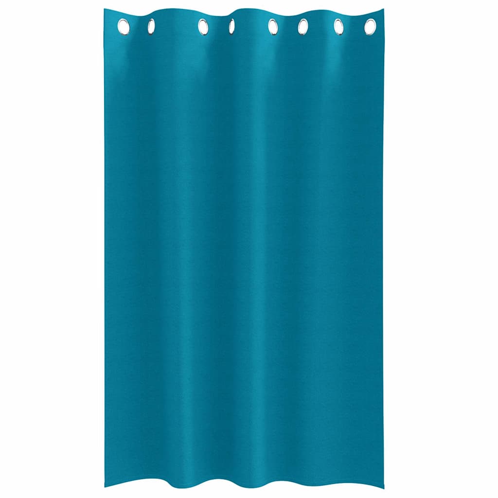 Cortinas opacas com cortinas Turquesa Poliéster