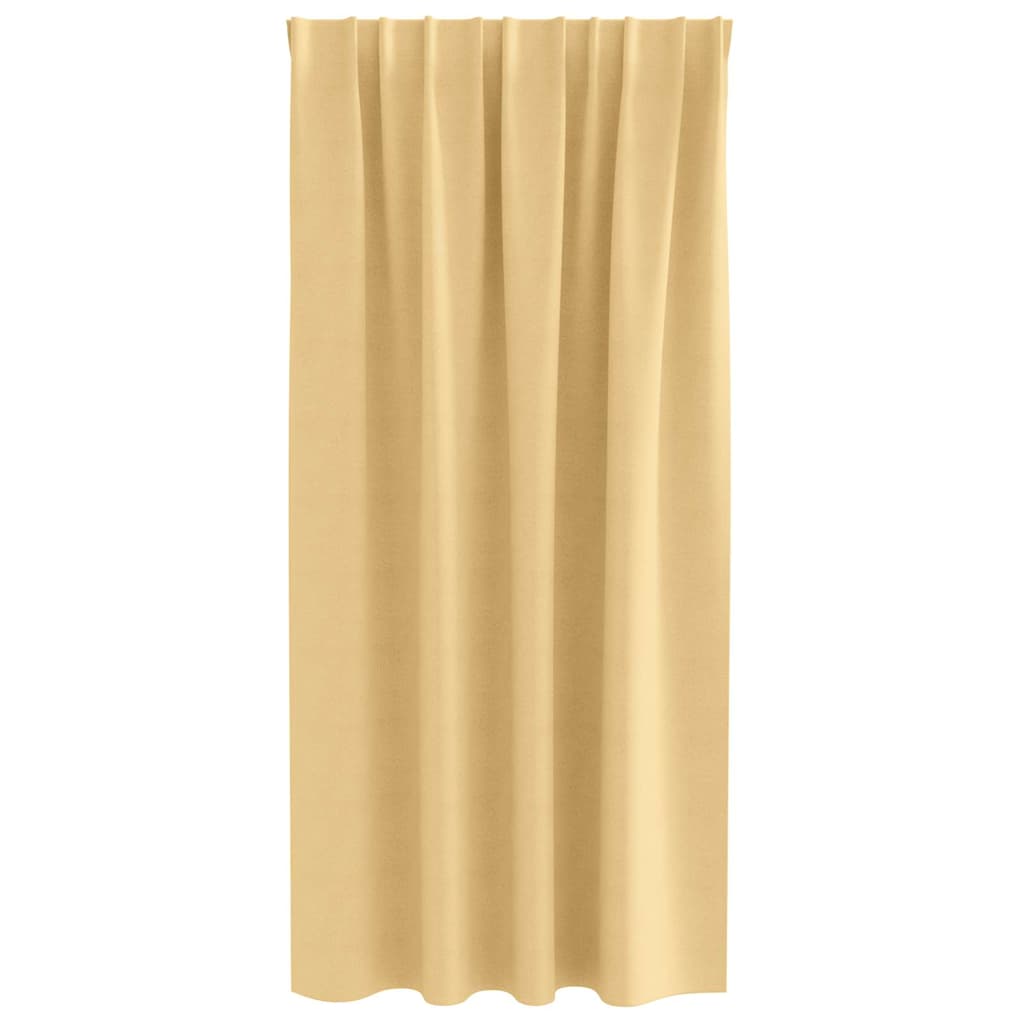Cortinas opacas com cortinas Bege Poliéster