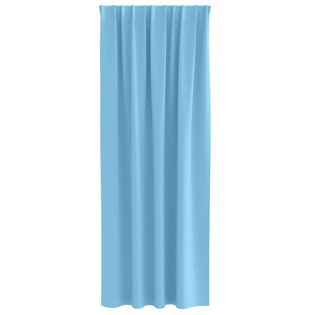 Cortinas opacas com cortinas Azul Claro Poliéster