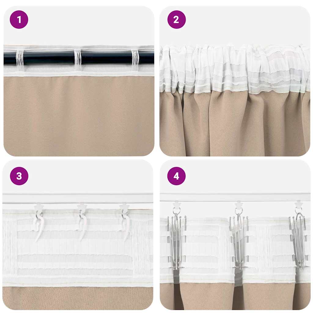 Cortinas opacas com cortinas Cinzento-acastanhado Poliéster