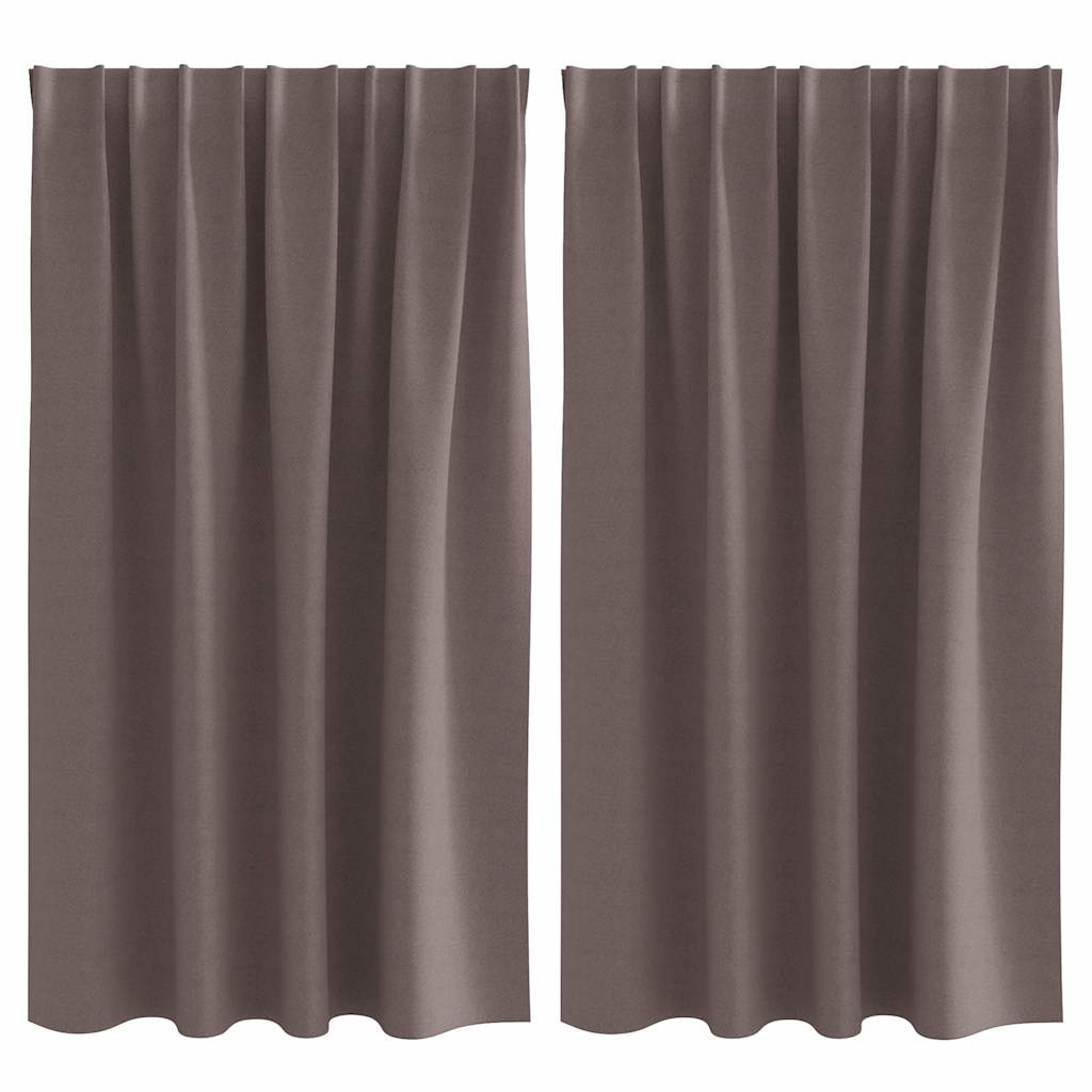 Cortinas opacas com cortinas Marrom Escuro Poliéster