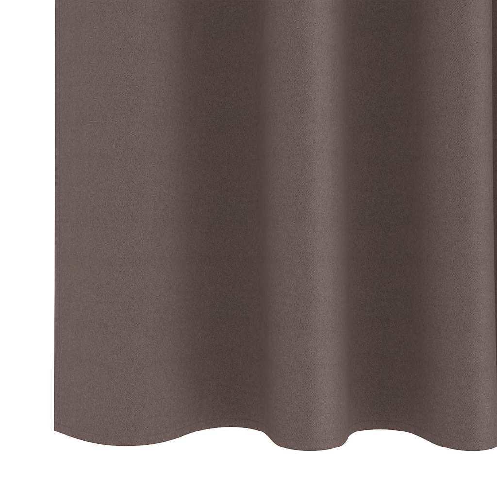 Cortinas opacas com cortinas Marrom Escuro Poliéster