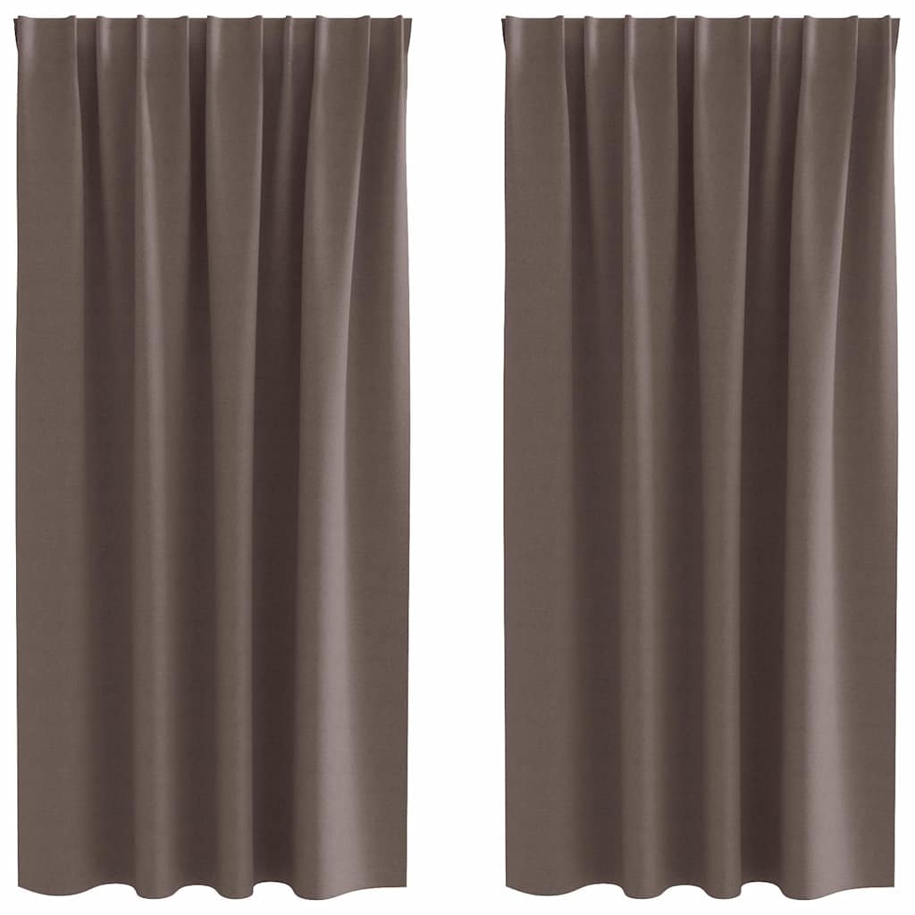 Cortinas opacas com cortinas Marrom Escuro Poliéster