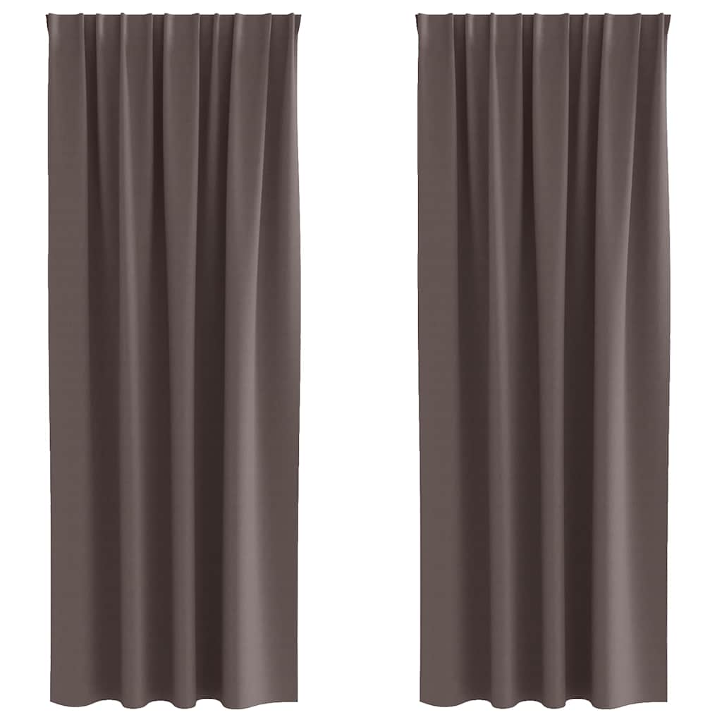Cortinas opacas com cortinas Marrom Escuro Poliéster