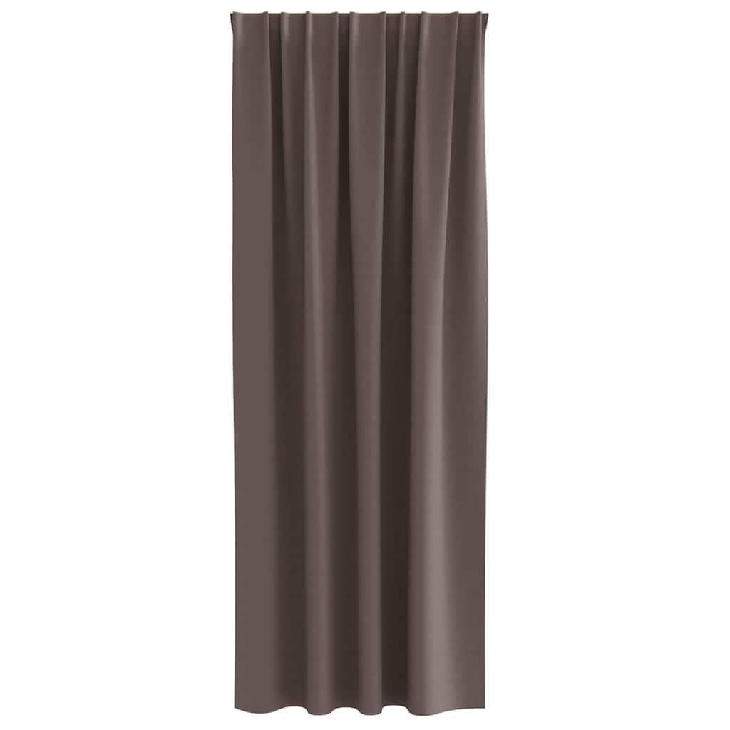 Cortinas opacas com cortinas Marrom Escuro Poliéster