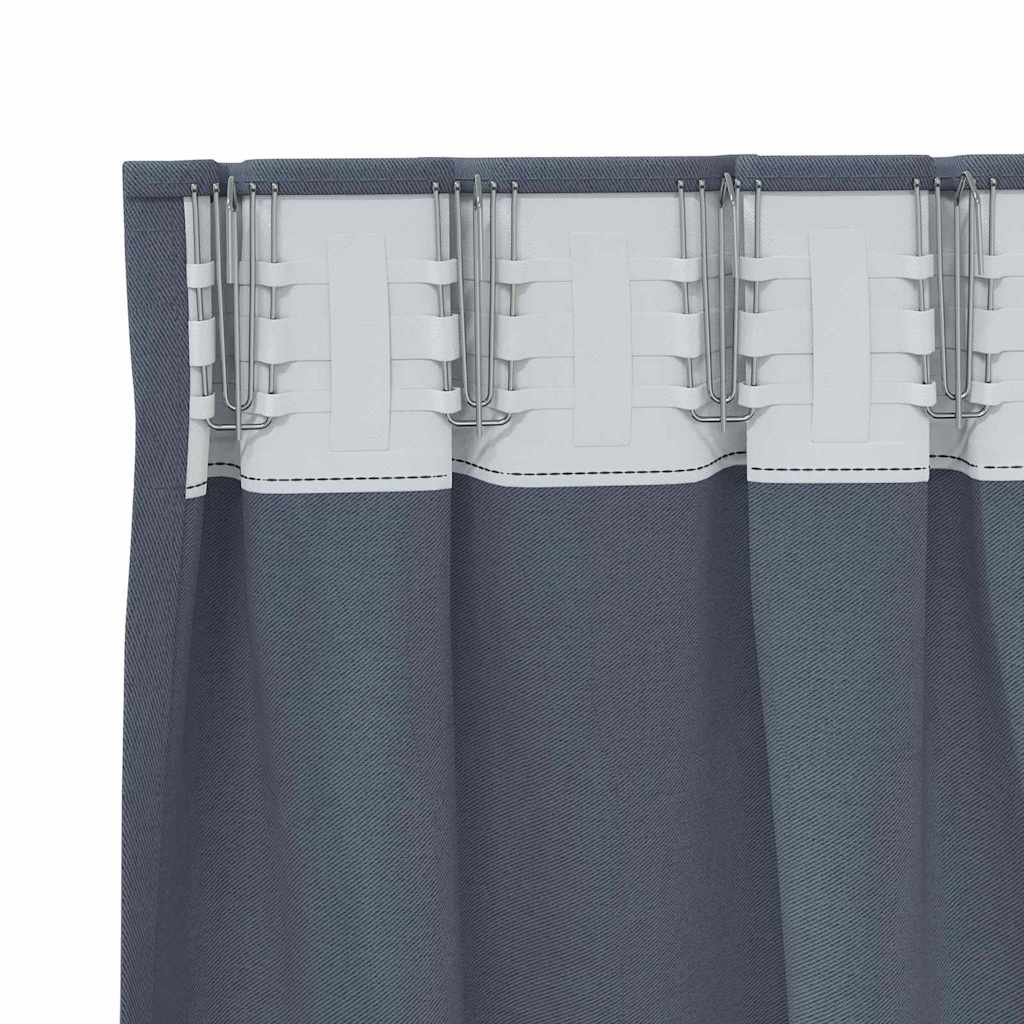 Cortinas opacas com cortinas Antracite Poliéster