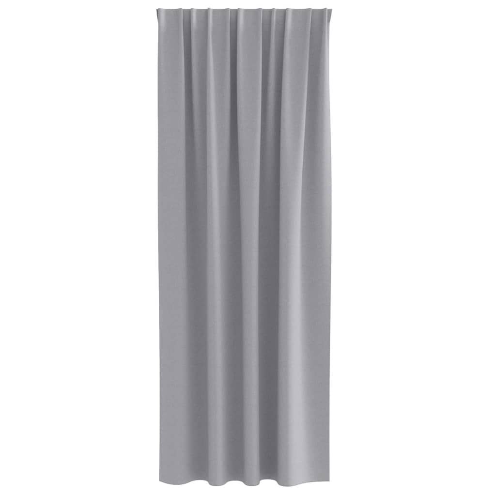 Cortinas opacas com cortinas Cinzento-claro Poliéster