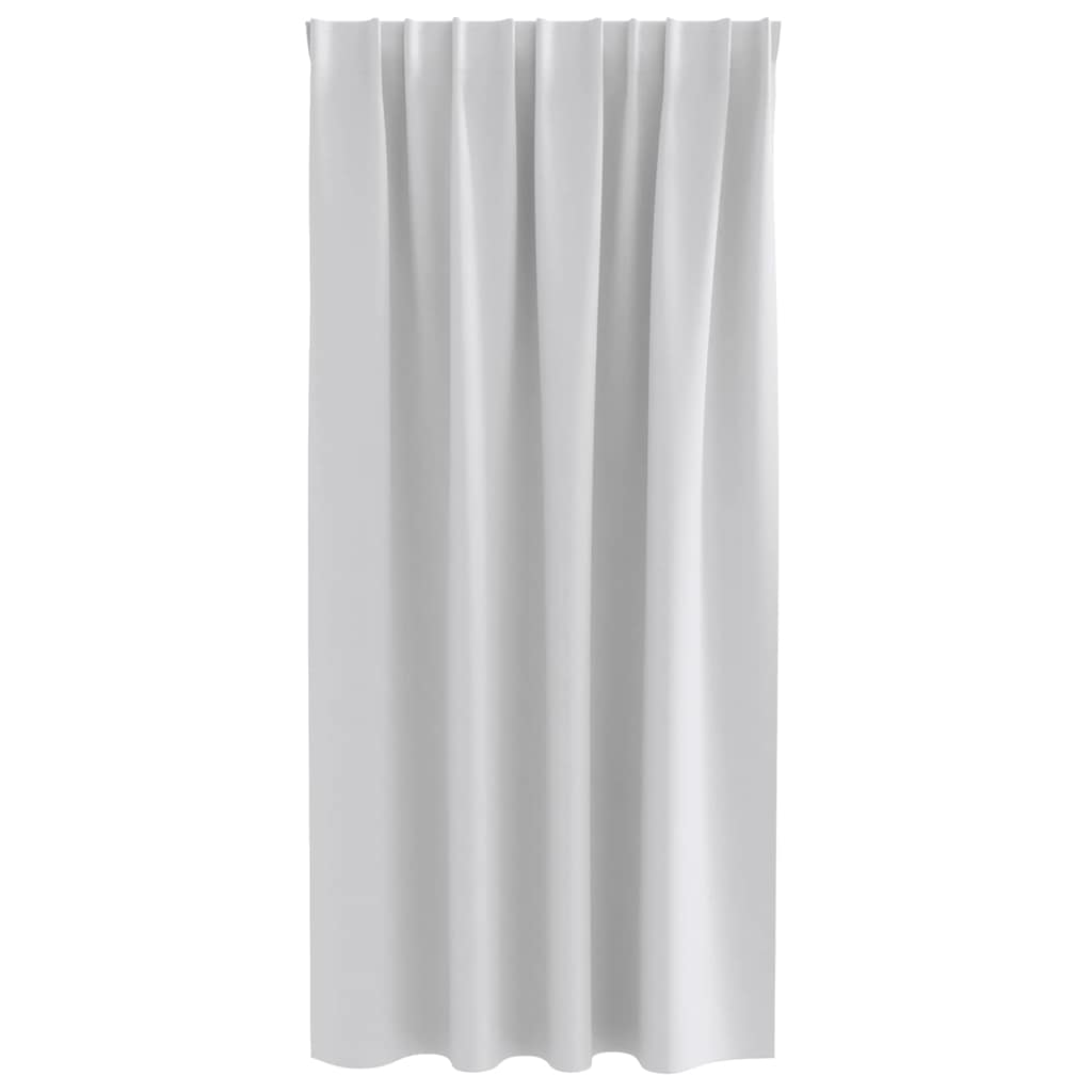 Cortinas opacas com cortinas Cinzento-claro Poliéster