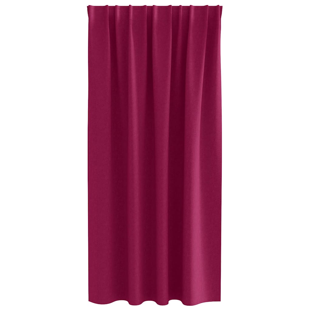 Cortinas opacas com cortinas Vinho Vermelho Poliéster