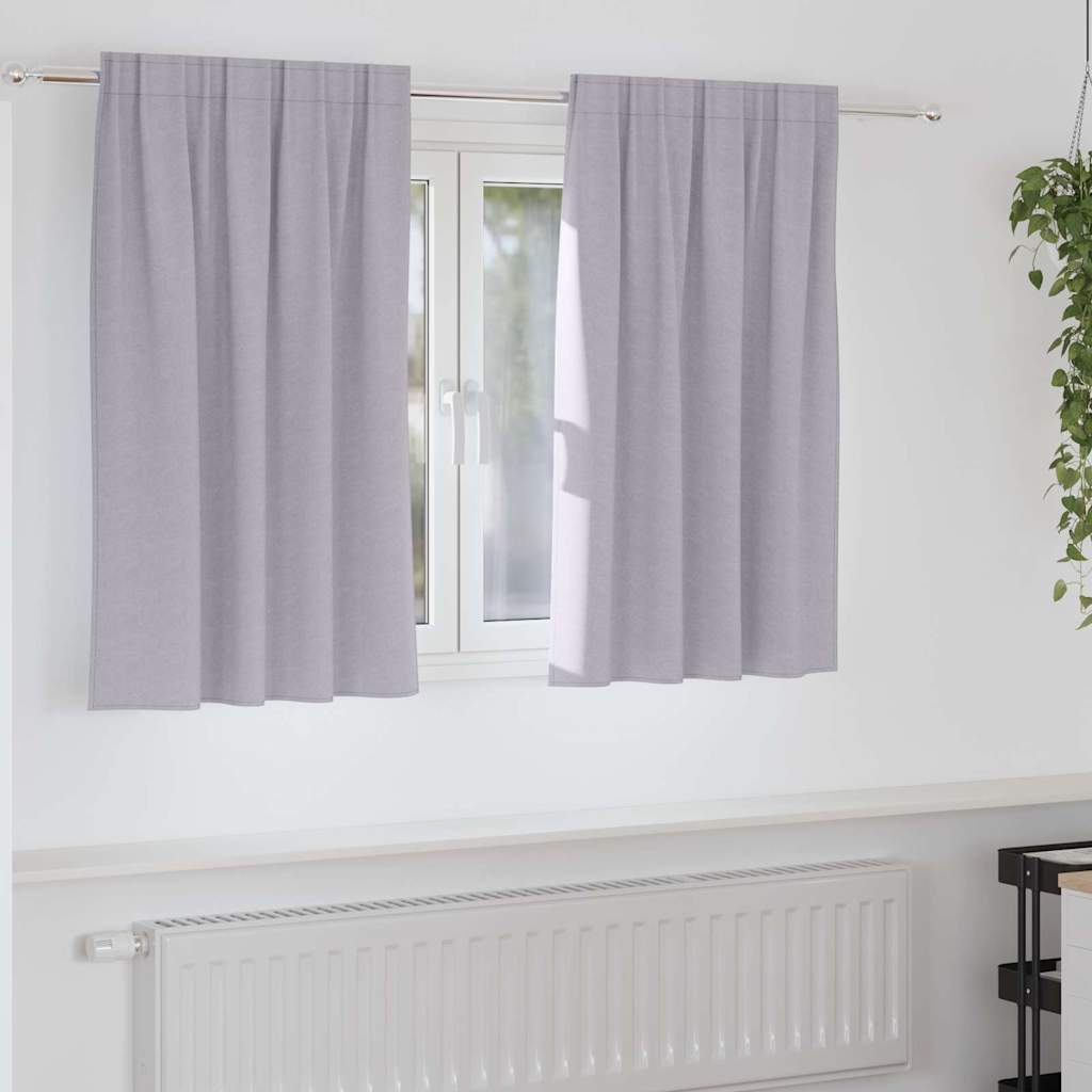 Cortinas opacas com cortinas Metal Grey Poliéster