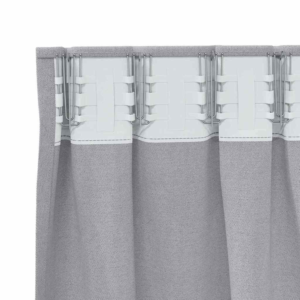 Cortinas opacas com cortinas Metal Grey Poliéster