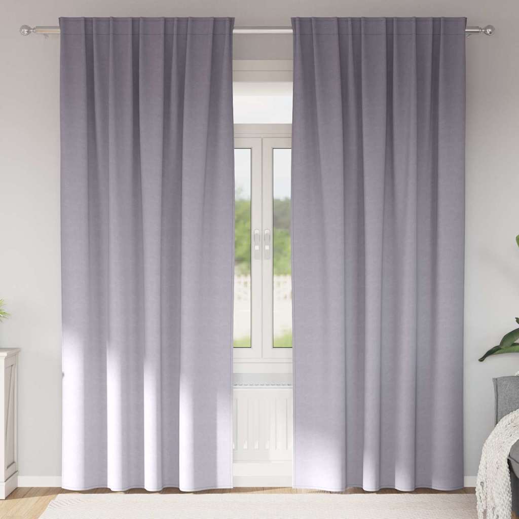 Cortinas opacas com cortinas Metal Grey Poliéster
