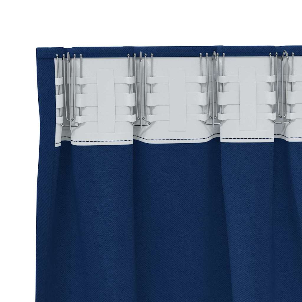 Cortinas opacas com cortinas Azul Escuro Poliéster