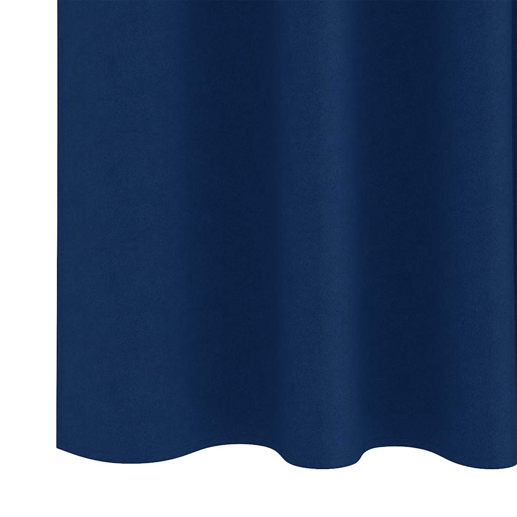 Cortinas opacas com cortinas Azul Escuro Poliéster