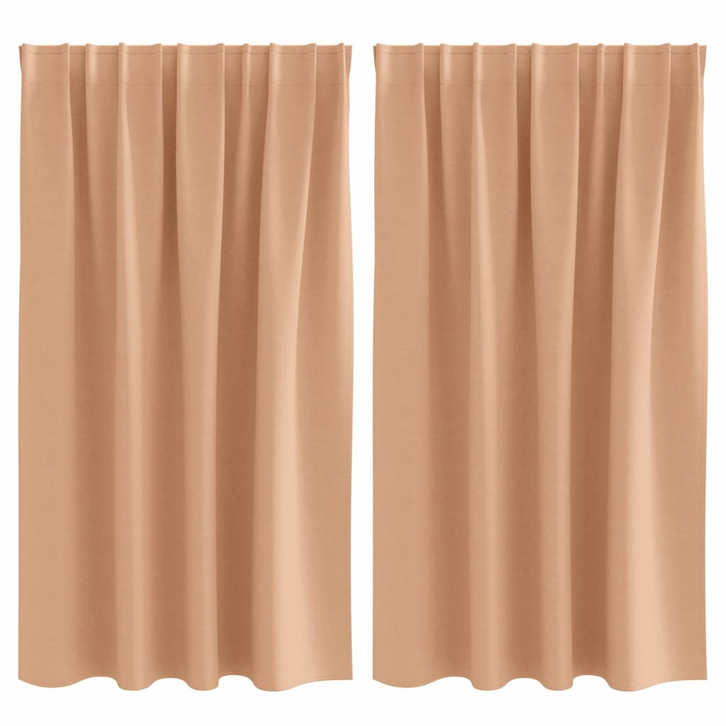 Cortinas opacas com cortinas Marrom Claro Poliéster