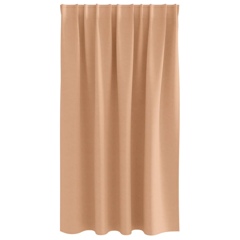 Cortinas opacas com cortinas Marrom Claro Poliéster