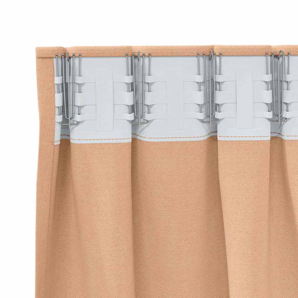 Cortinas opacas com cortinas Marrom Claro Poliéster